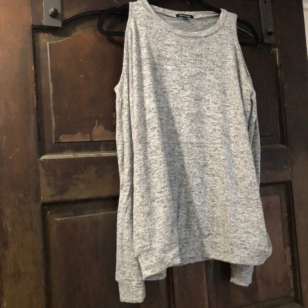 *Stitch Fix* Pink Clover Cold Shoulder Sweater